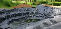Dammfoder PVC 9 m x 2 m 1,0 mm Svart Trädgårdsdammfoder Fontäner & Dammar