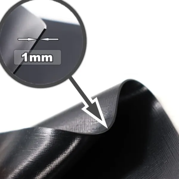 Dammfoder PVC 6 m x 4 m 1,0 mm Svart Trädgårdsdammfoder