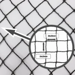 Dammnät 22 m x 10 m Svart Fiskdammsnät Bladnät Nät Fågelskyddsnät robust
