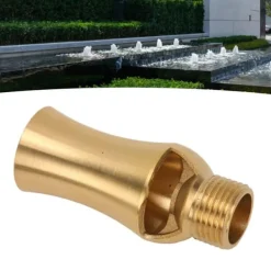 New Dammspridare Vattenfontänmunstycke Koppar Istorn Kaskad Cederträ Spruthuvud För Trädgårdsdamm G1/2in Utvändig Gänga 7.1cm Fontäner & Dammar