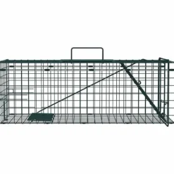 vidaXL Djurfälla i stål - - 61x20x21,5 cm - Grön - Hållbar - Väderbeständig
