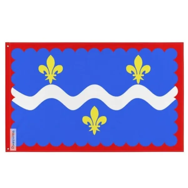 Online Drapeau - Indre - 96 x 144 cm - Polyester - Tryck på fram- och baksidan - Öljett i järn Flaggor & Vindstrutar