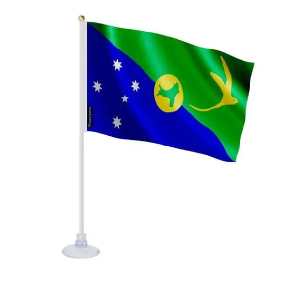 Clearance Drapeau - Mini - julö - 14 x 21 cm - Polyester - Sugpropp inkluderad Flaggor & Vindstrutar