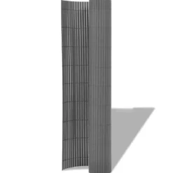 Dubbelsidigt insynsskydd i PVC - Optimalt för trädgård och altan | Färg: Grå | Storlek: 90x500 cm