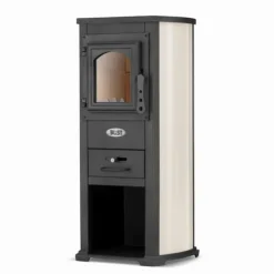 Outlet EKONOMIK LUX Vedspis - Enkel Underhåll, 6,6 kW Uppvärmning, Stilfull Design Vedeldade Kaminer