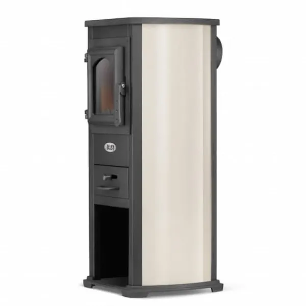 Outlet EKONOMIK LUX Vedspis - Enkel Underhåll, 6,6 kW Uppvärmning, Stilfull Design Vedeldade Kaminer