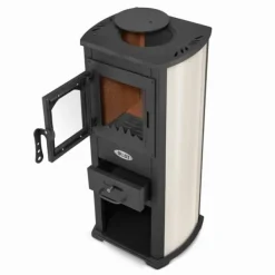 Outlet EKONOMIK LUX Vedspis - Enkel Underhåll, 6,6 kW Uppvärmning, Stilfull Design Vedeldade Kaminer
