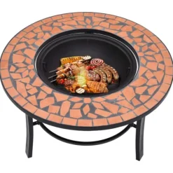 Eldfat med mosaik terrakotta 68cm keramik - Eldgrop - Eldgropar - Home & Living