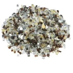 Eldglas 4,5 kg, Eldstadsstenar 1,25 cm, för Eldstad, Koppar, Guld, Klar