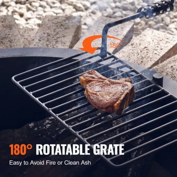 Eldring med BBQ Fire Ring, 35 tum, yttre stål, DIY lägereldsbrasa