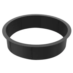 Hot Eldring Rund 45 tum, Yttre Stålfoder, DIY Campfire Ring, Brandgrill, Enkel att Montera Tillbehör Till Vedeldade Kaminer & Öppna Spisar