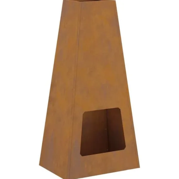 Best Eldstad Brun 50 x 35 x 100 cm cortenstål Vedeldade Kaminer