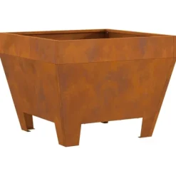 vidaXL Eldstad Brun 50 x 50 x 38 cm Väderbeständig stål