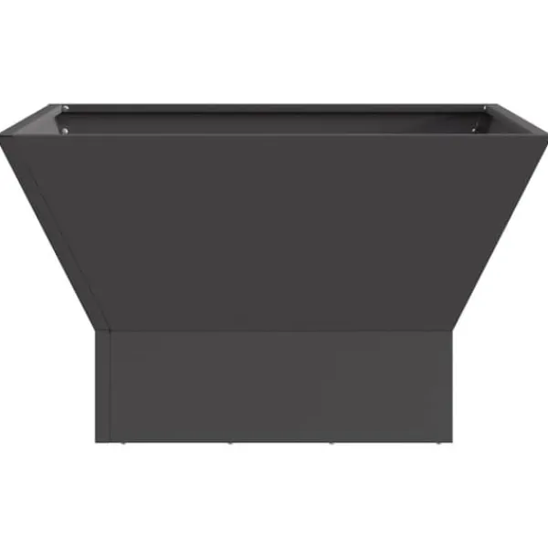 Eldstad i fyrkantig design - Bärbar och rostbeständig | Färg: Svart | Storlek: 60x60x35 cm