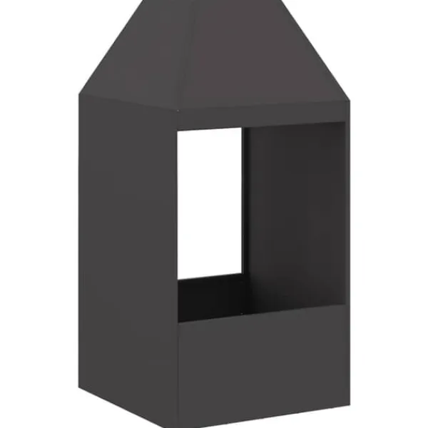 vidaXL Eldstad Svart 50 x 50 x 100 cm Stål