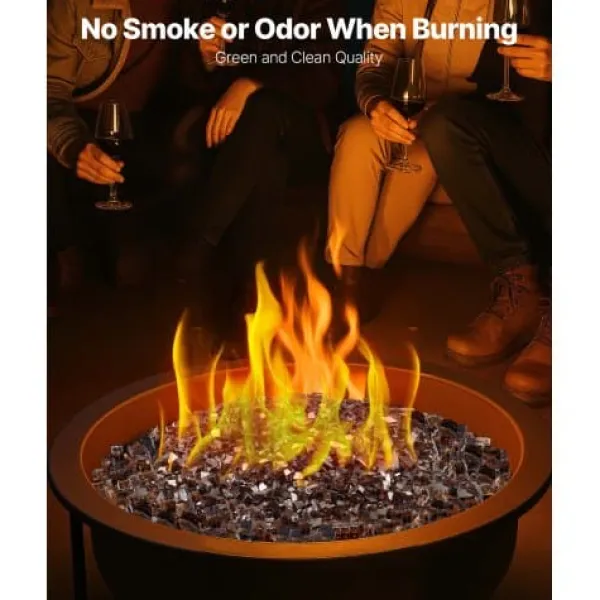 Eldstadsglas, Reflekterande krossat härdat glas 12,7 mm, Koppar, Högtemperaturbeständigt