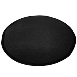 Eldstadsmatta - 39 Tum Rund (99 cm) - Svart