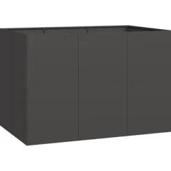 Elegant planteringskärl i kallvalsat stål | 120x80x80 cm | Färg: Svart