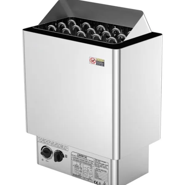 Elektrisk Bastuvärmare 8KW, Inbyggd kontroll, Rostfritt stål, lämplig för 8-12 m³HomeSpa