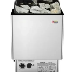 Elektrisk Bastuvärmare 8KW, Inbyggd kontroll, Rostfritt stål, lämplig för 8-12 m³HomeSpa