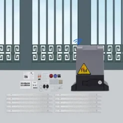Elektrisk skjutgrindsöppnare - MD370/MD550/MD750 - 220V - 370–750 W - 6 m skena - upp till 800–1600 kg - Ljusgul