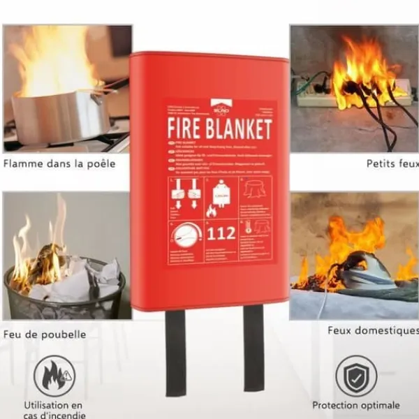 New ELRO FB1300 Brandfilt - Stel - 1,2M x 1,2M Brandfilt