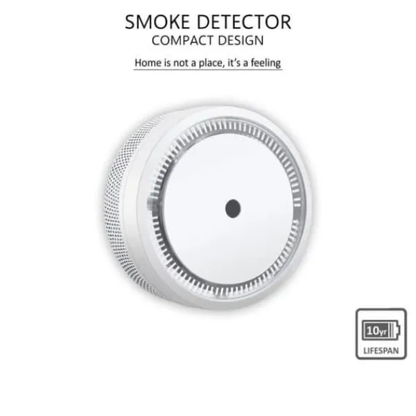 Online ELRO FS8010 Compact Design Rökdetektor - 10 års batteri - Optisk sensor - Vit Rök- & Koloxiddetektorer