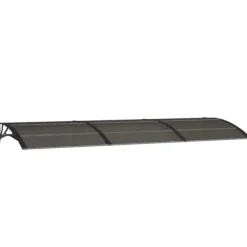 Best Entrétak av polykarbonat - Skydd för entrén | Färg: Svart | Storlek: 300x100 cm Valvbågar, Spaljéer, Bersåer & Pergolor