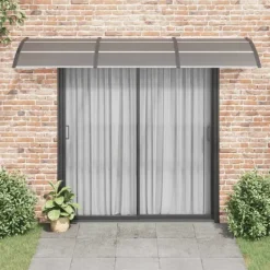 Best Entrétak av polykarbonat - Skydd för entrén | Färg: Svart | Storlek: 300x100 cm Valvbågar, Spaljéer, Bersåer & Pergolor