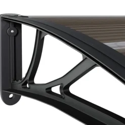 Best Entrétak av polykarbonat - Skydd för entrén | Färg: Svart | Storlek: 300x100 cm Valvbågar, Spaljéer, Bersåer & Pergolor