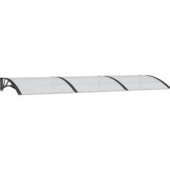 Sale Entrétak av polykarbonat - Väderbeständigt och slitstarkt | Färg: Svart | Storlek: 300x100 cm Valvbågar, Spaljéer, Bersåer & Pergolor