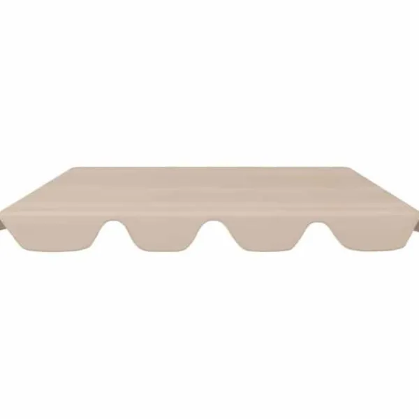 vidaXL Ersättningstak - - 150/130x105/70 cm - Beige - 100% polyester - Vattentålig