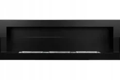 Etanol väggmonterad bioeldstad Etanol väggmonterad bioeldstad 120x40x12 cm matt svart med glas ekologisk eldstad Öppna Spisar