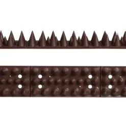 Fågelskrämmande piggar, 2x49x4 cm, Brun