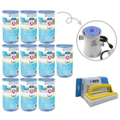 Online Filter Typ A - Intex - 10 stycken - Lämplig för filterpump 28604GS/28638GS/28636GS & WAYS skurborste Pool- & Spatillbehör