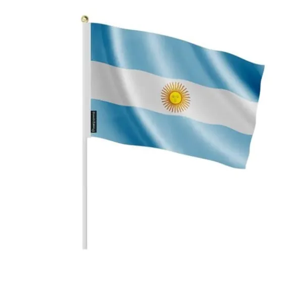 Flagga - Argentina - Mini Flagga - 20 x 30 cm - Polyester - Lätt och robust