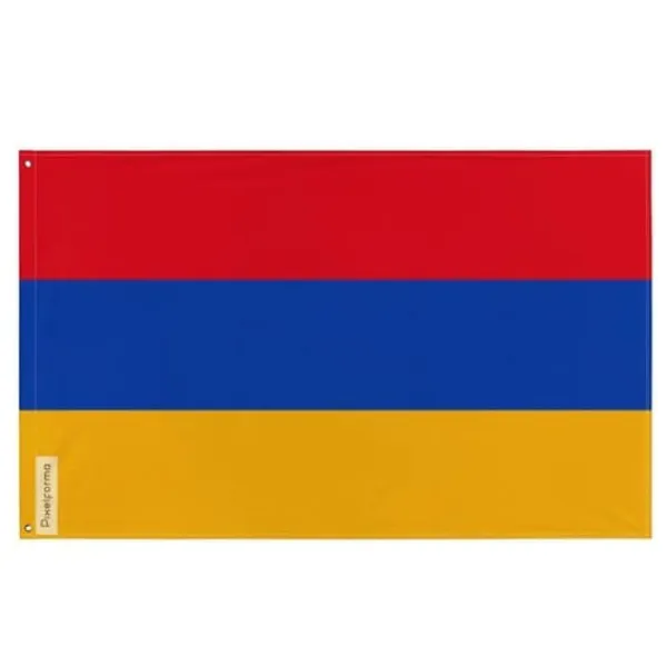 Flagga - Armenien - 160 x 240 cm - Polyester - Framsidan/baksidan - Öglor i järn