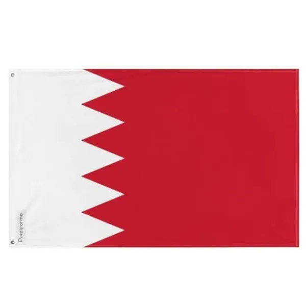 Flagga - Bahrain - 120 x 180 cm - Polyester - Fram/bak - Metallöglor