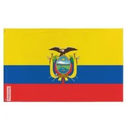 Flagga - Ecuador - 60 x 90 cm - Polyester - Fram/bak - Metallöglor