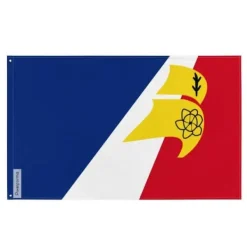 New Flagga - Franco-Terreneuviens - 160 x 240 cm - Polyester - Tryck på fram- och baksida - Öljett i järn Flaggor & Vindstrutar