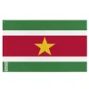 Flagga - Surinam - 64 x 96 cm - Polyester - Tryck fram/bak - Järnöglor