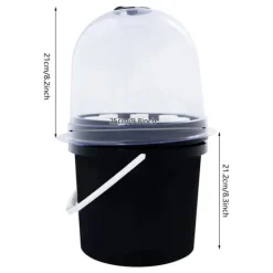 Fogponics hydroponiskt system - Inomhus odlingskit - 8 odlingsplatser - Automatisk dimcykel - Timer 60/30 min - 12–24 V DC - 27×27×29 cm - Svart