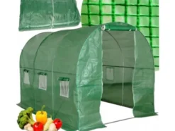 Online Folietunnel Trädgård Växthus 2x3 6m2 Grönt för Grönsaker Ram LEAN Växthus