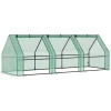 Folieväxthus/drivbänk 270x90x90 cm, grön – för tomater & plantor