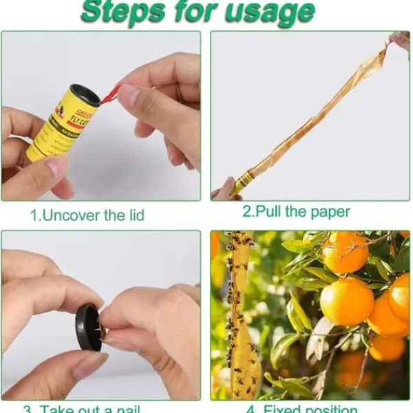 Forhome Flugfälla, Tejp Flugfälla, 32 st Sticky Flugor, Pappersflugdödare, Sticky Flugfälla-N171 Skadedjursfällor