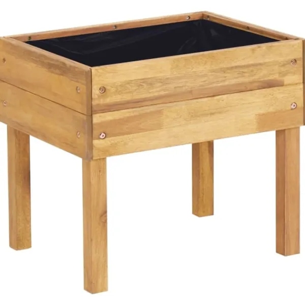 Sale Förhöjd odlingslåda 50x40x45 cm massivt akaciaträ Planteringsbänkar