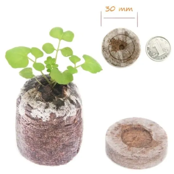 Fröstartare Jordpluggar Växtfiber Plantskola Block Torv Jordpellets