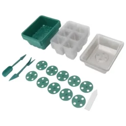 Fröstartbricka Plantbricka Plast Transparent Lock för Trädgårdsskötsel 6 Hål