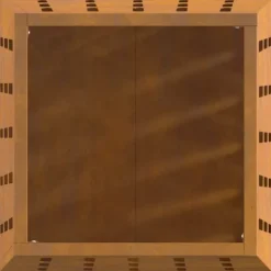 Fyrkantig eldstad i väderbeständigt stål - Utomhusdesign | Storlek: 50x50x70 cm