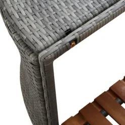 Outlet Fyrkantig poolkant i grå konstrotting - Lyxig badtunsaccessoar | Storlek: 268x268x55 cm Spa & Utomhusbad